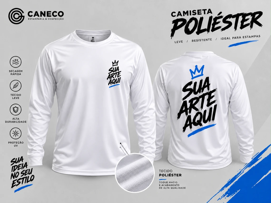 CAMISA DE POLIESTER MANGA LONGA