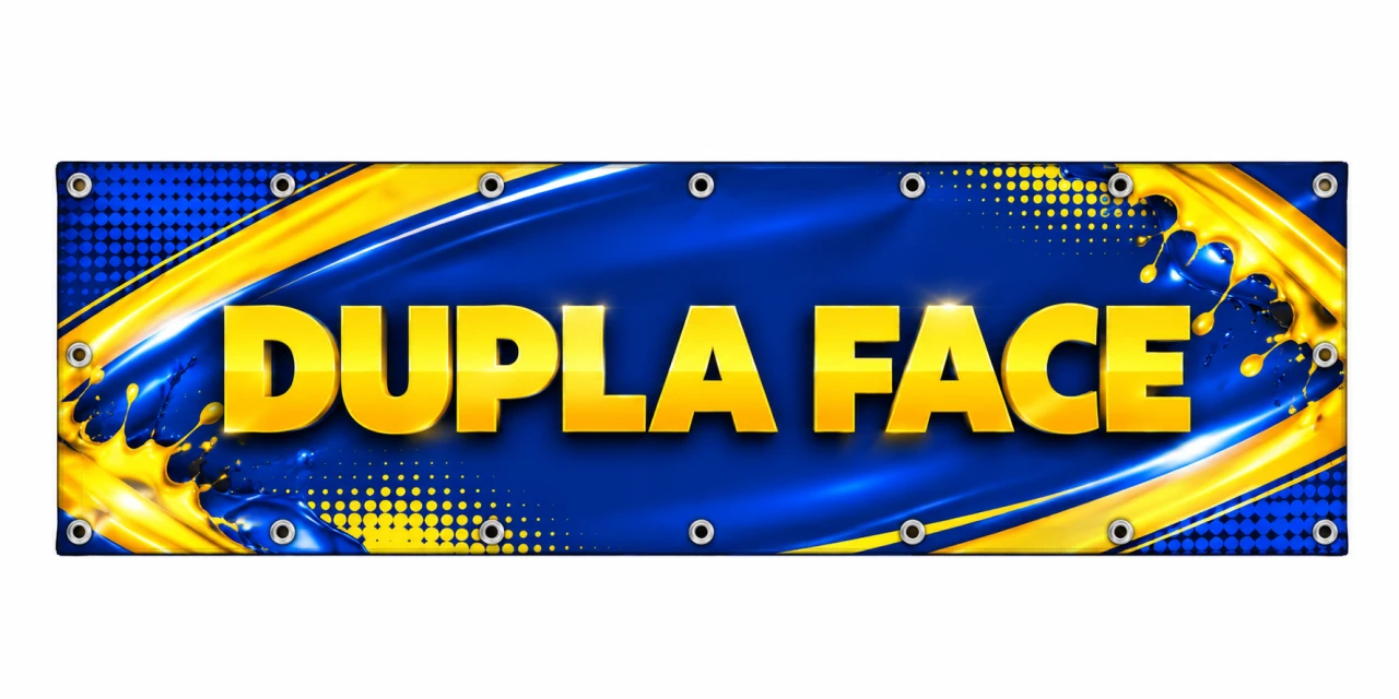 Lona Dupla Face - 440g Brilho Com Ilhós